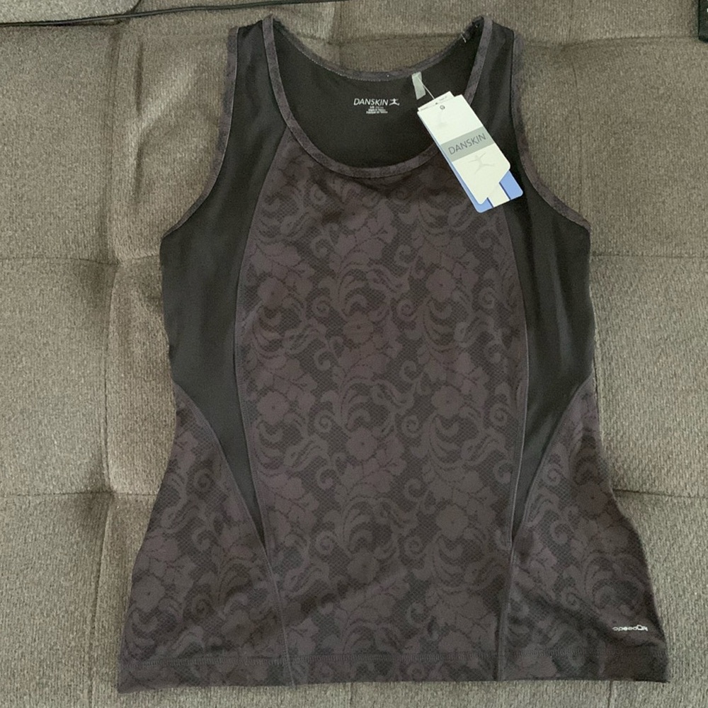 Danskin Lace Print Tank Top Size Large